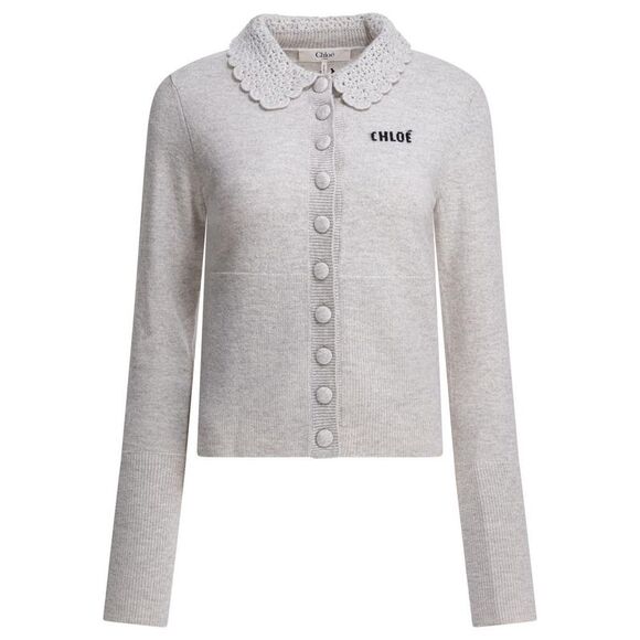CHLOE Premium Knitwear Sweater Women GREY Sweaters & Knitwear